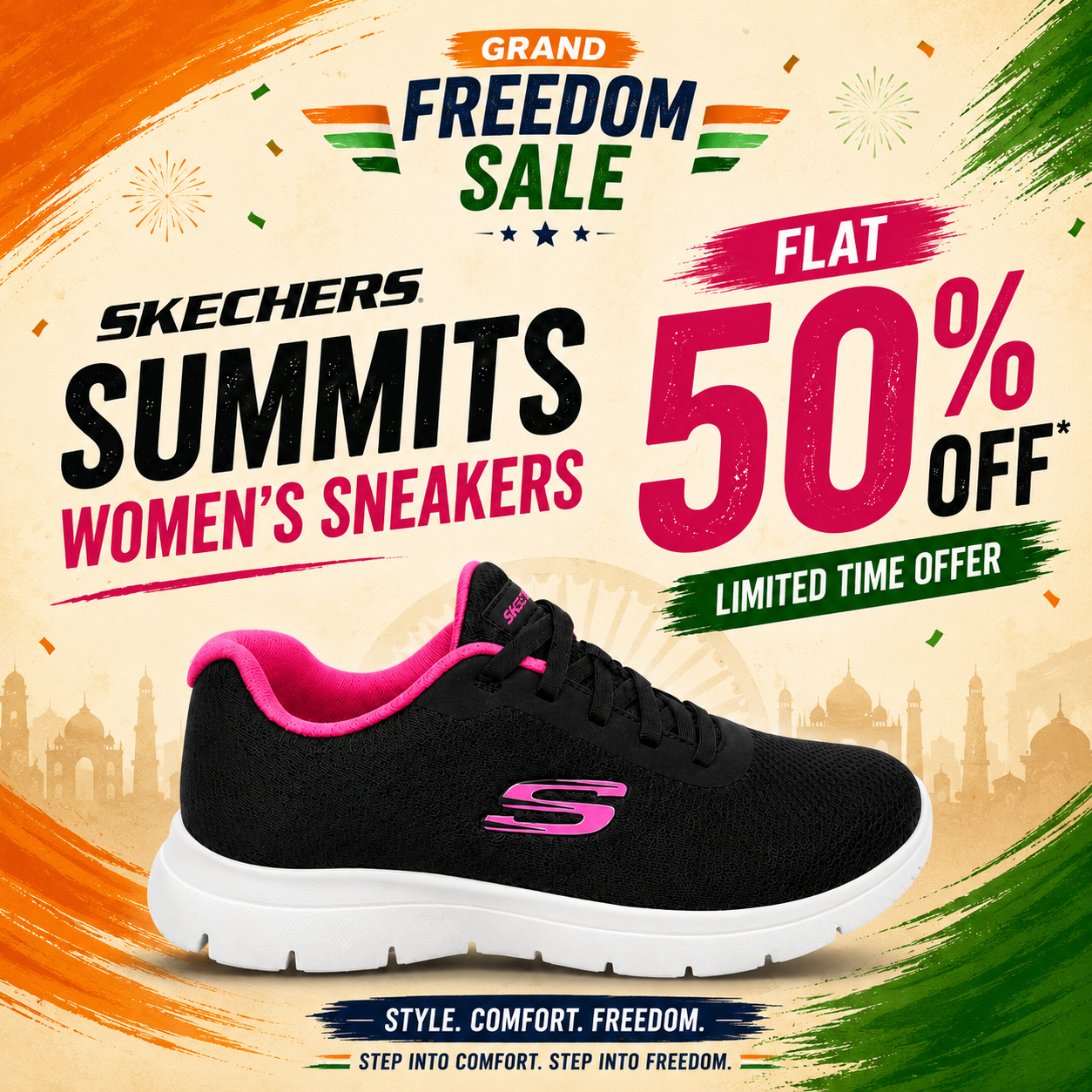 Skechers Summits Women’s Sneakers – Stylish Comfort at 50% OFF