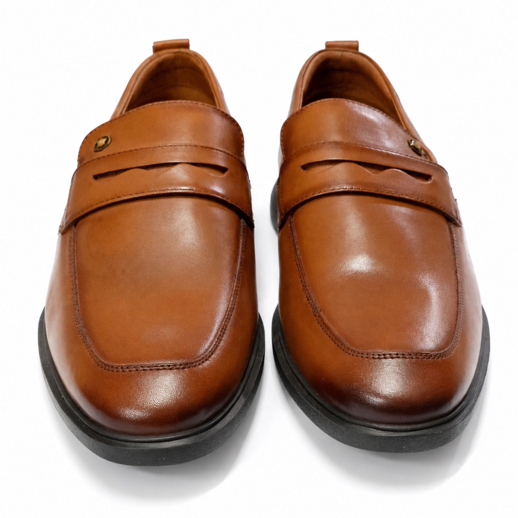 Louis Philippe Men’s Premium Formal Slip-On Shoes - Tan