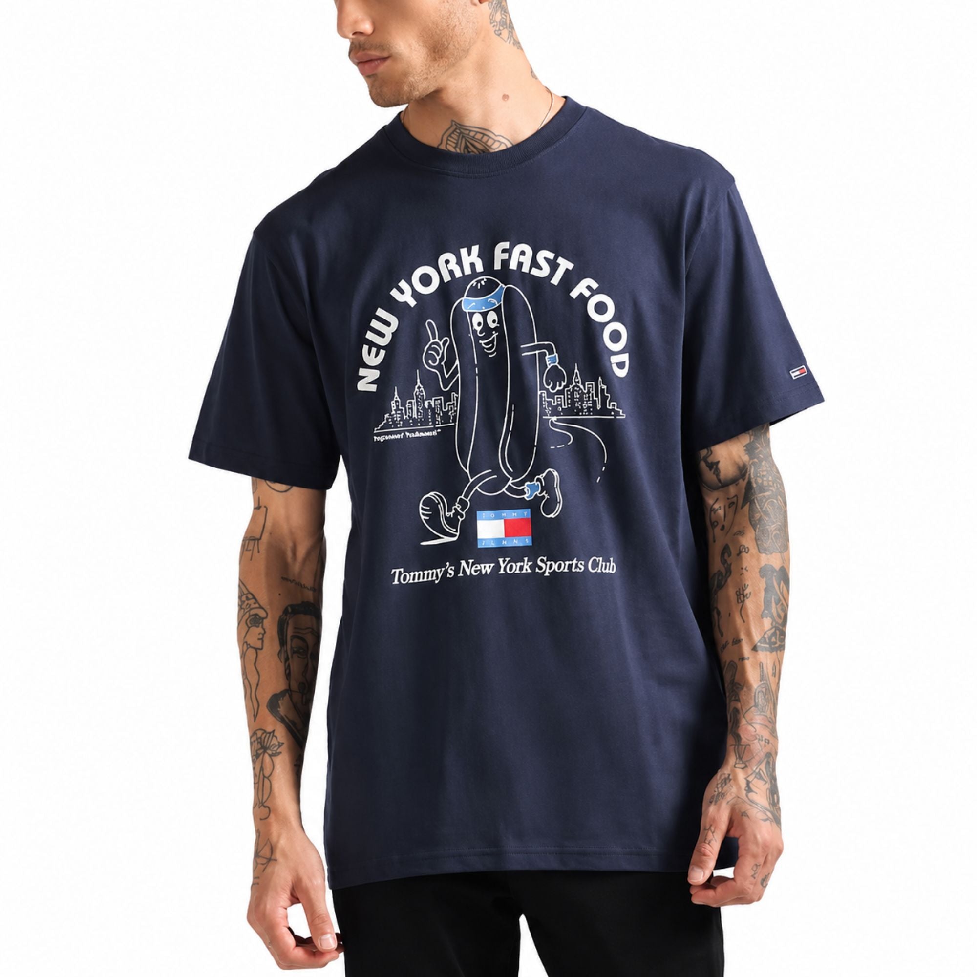 TOMMY HILFIGER Twilight Printed Regular Fit T-Shirt - Navy