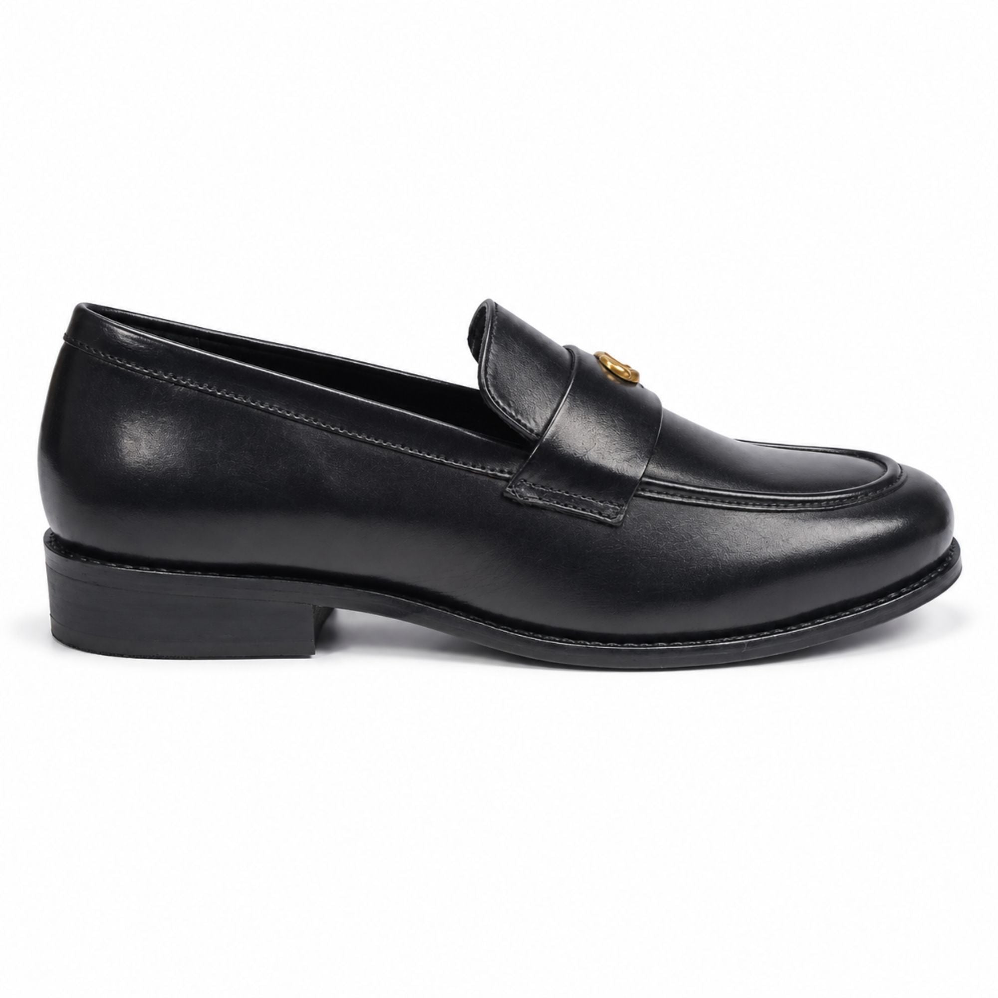 COACH Men’s Premium Leather Loafers - Black