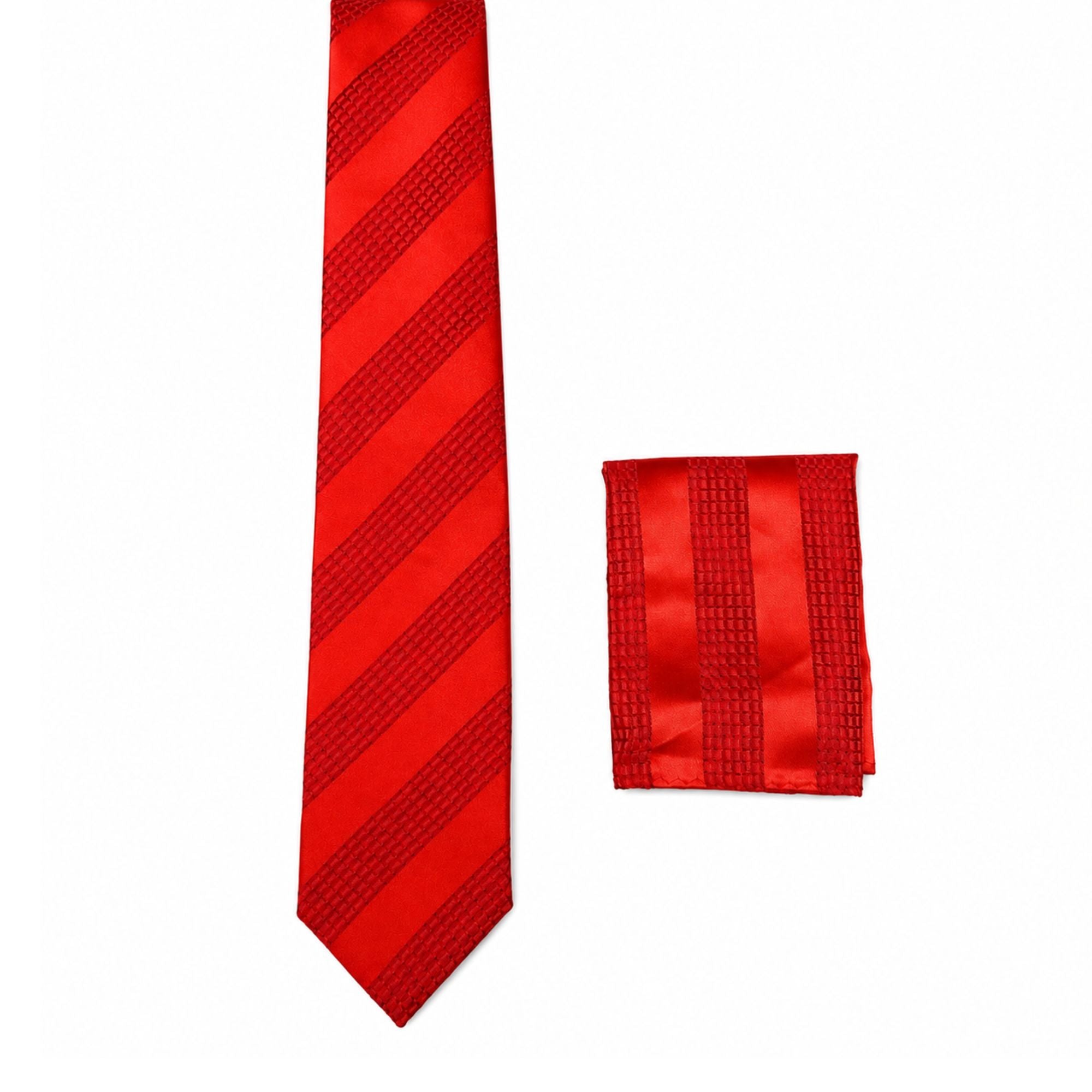 BlackBerry Premium Tie, Pocket Square & Cufflink Combo - Red