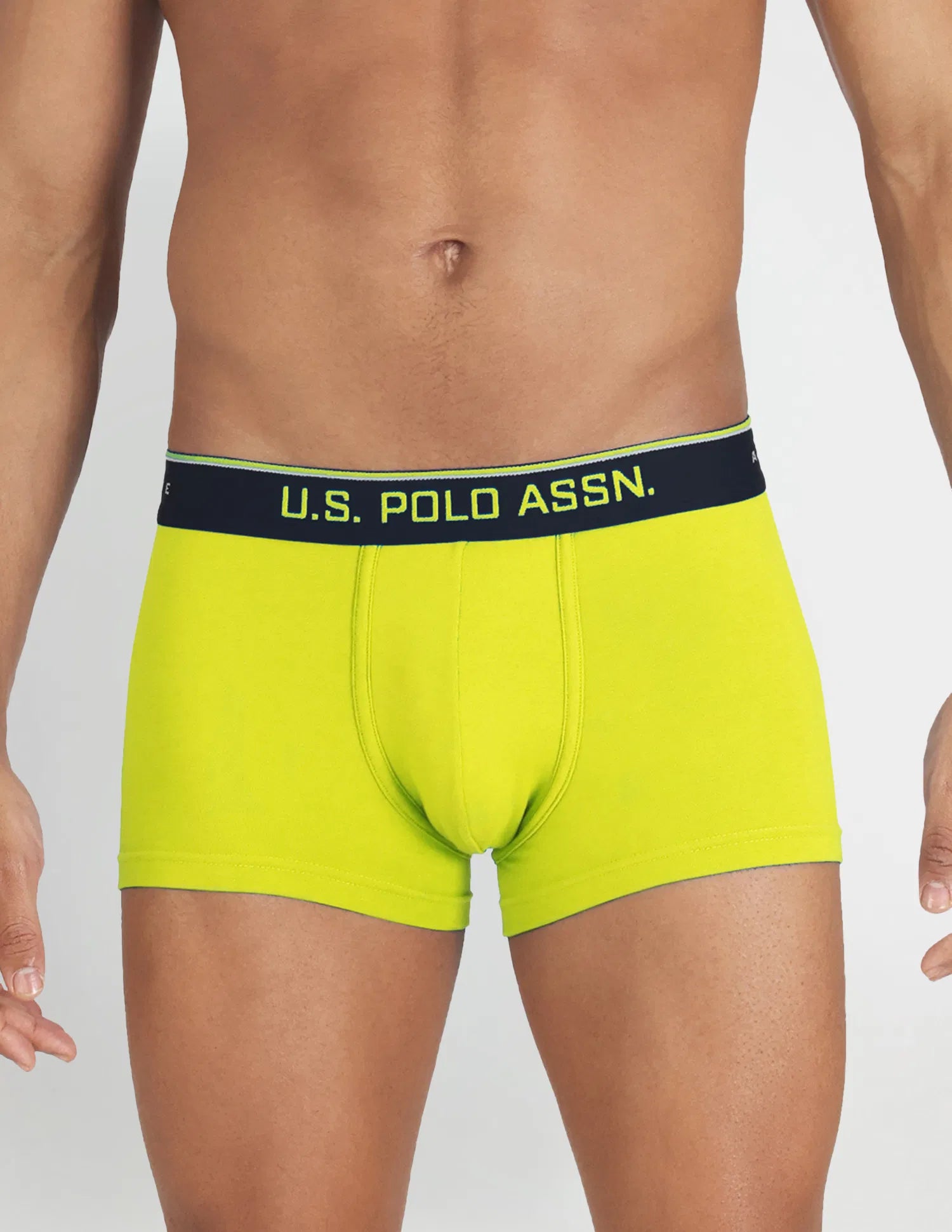 USPA Coolmax Lime Solid Low-Rise Trunk for Men - Pack of 1
