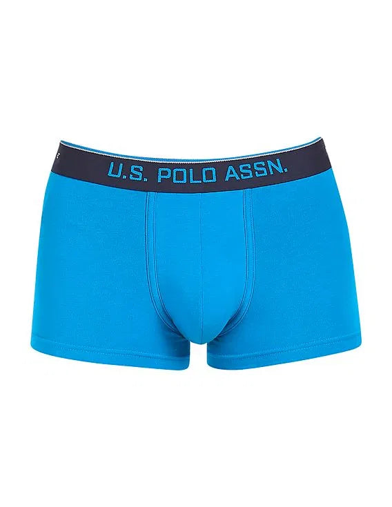 USPA Coolmax Ice Blue Low-Rise Trunk for Men - Pack of 1