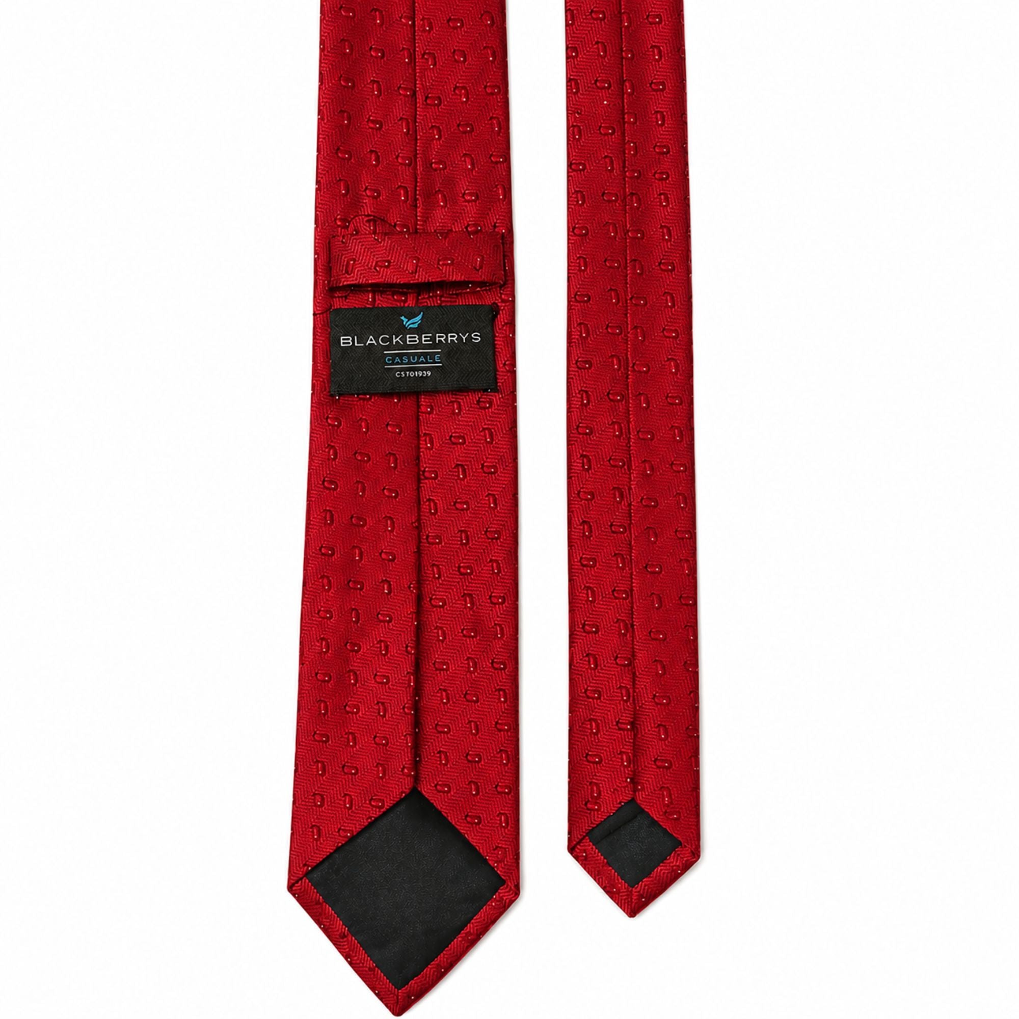 BlackBerry Premium Tie, Pocket Square & Cufflink Combo - Maroon