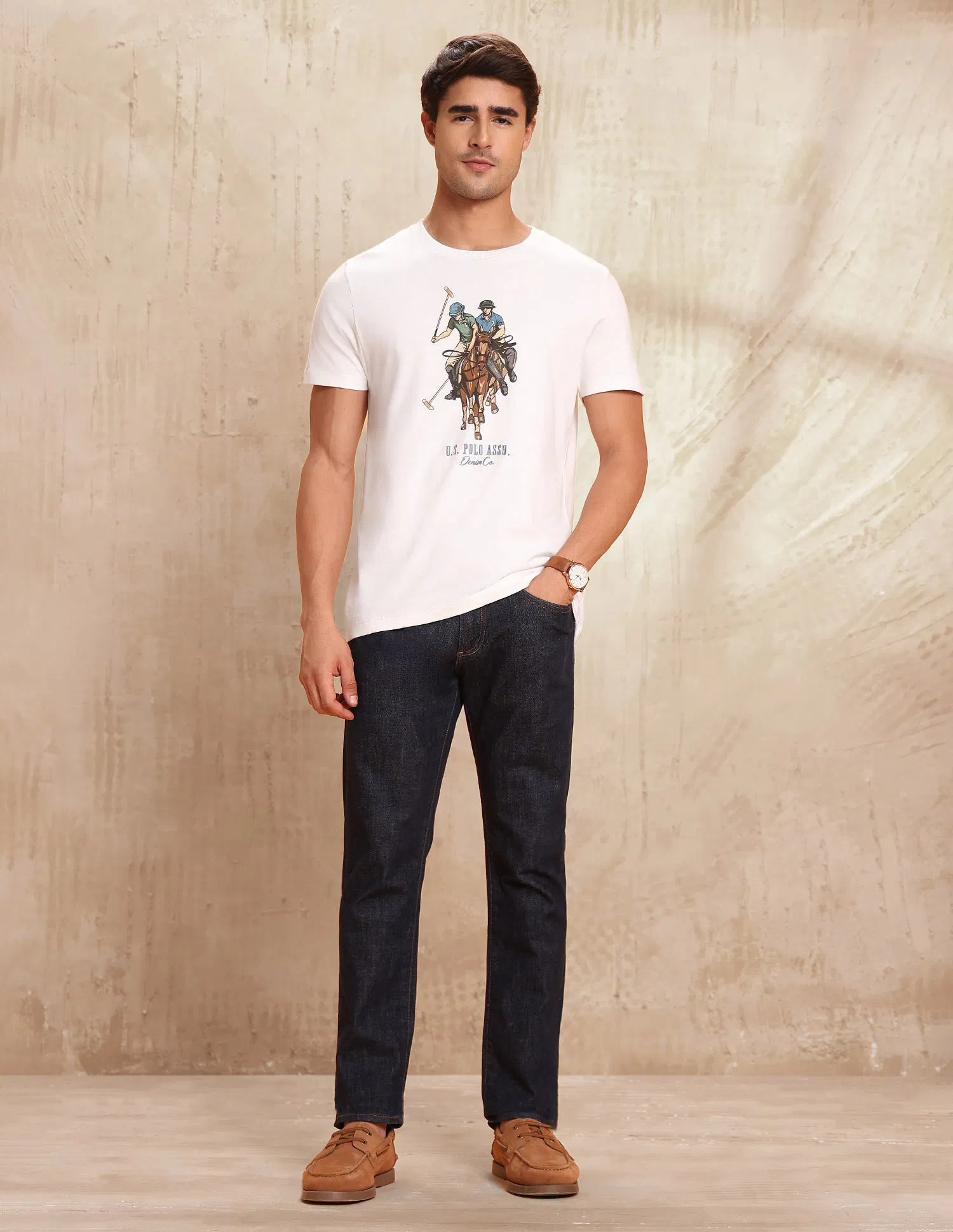 U.S. Polo Assn. Denim Co. Graphic Brand Printed Muscle Fit T-Shirt
