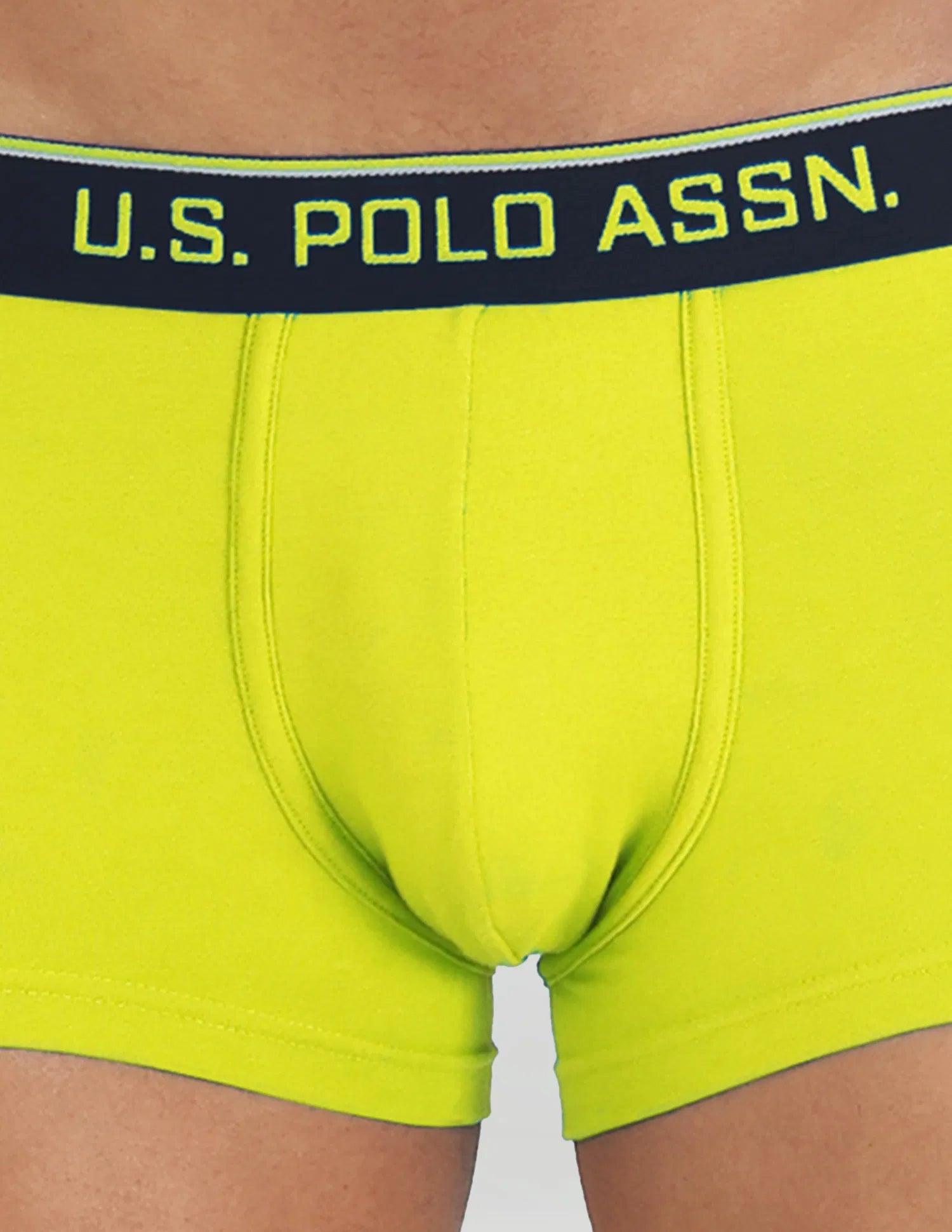 USPA Coolmax Lime Solid Low-Rise Trunk for Men - Pack of 1