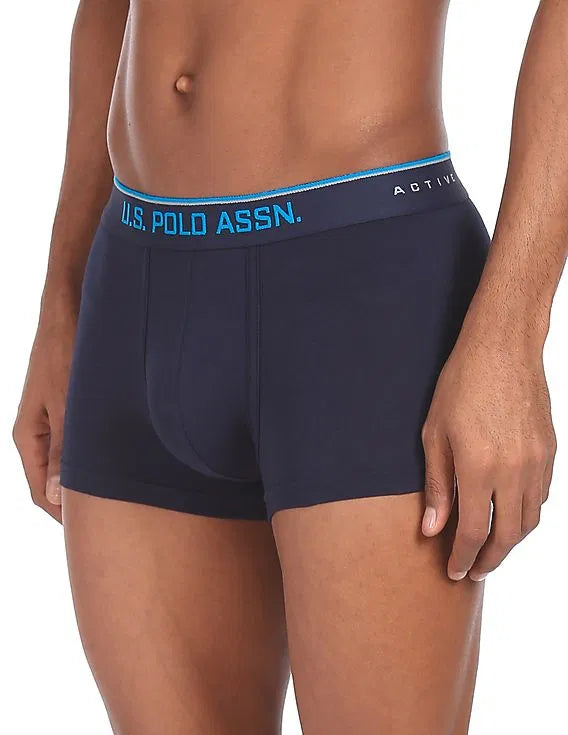 USPA Coolmax Navy Low-Rise Trunk for Men - Pack of 1