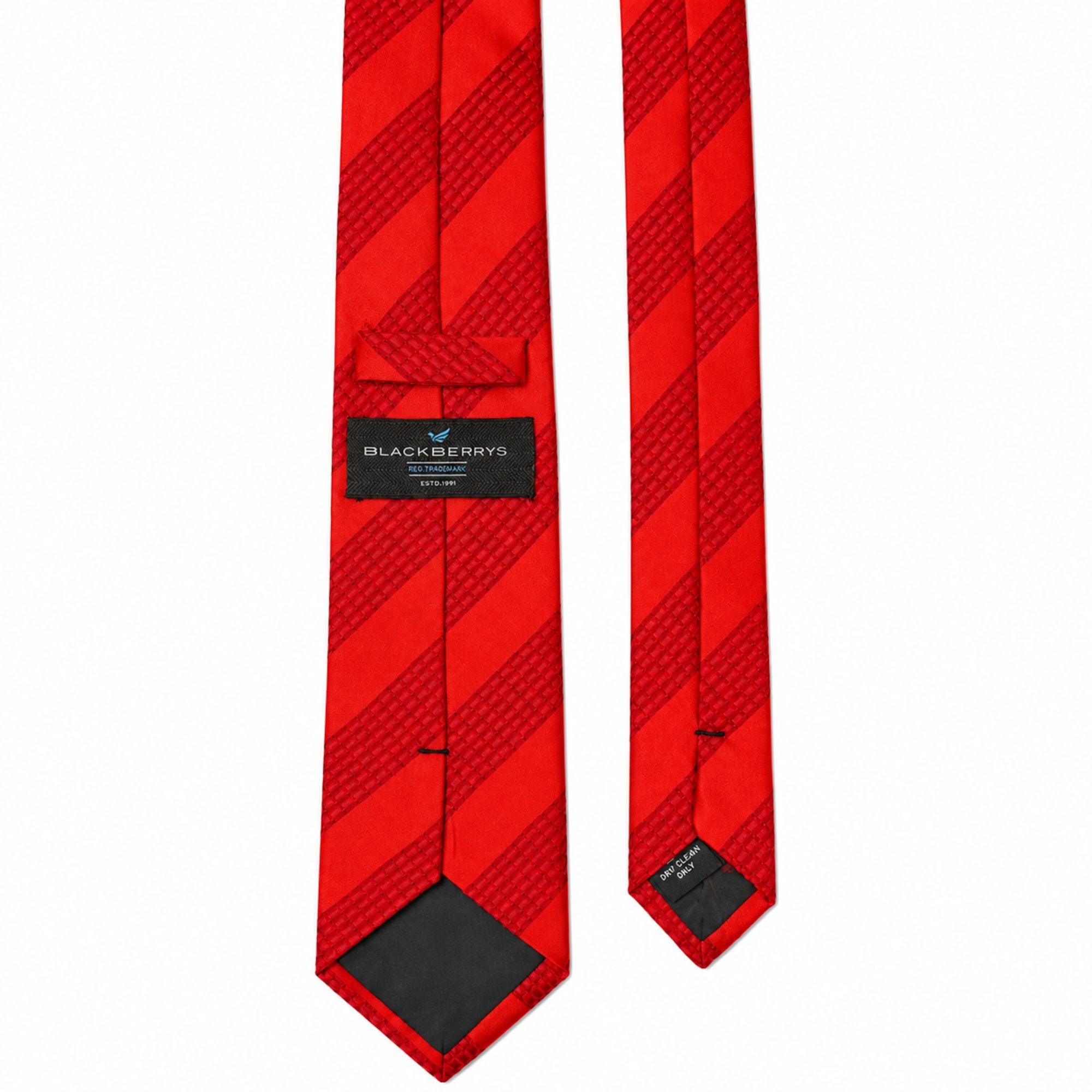 BlackBerry Premium Tie, Pocket Square & Cufflink Combo - Red