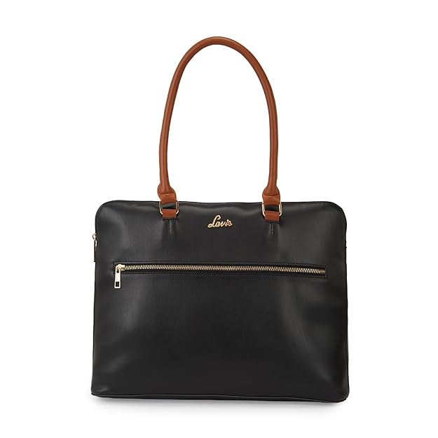 Lavie Hilite Module Women's Black Laptop Satchel Bag