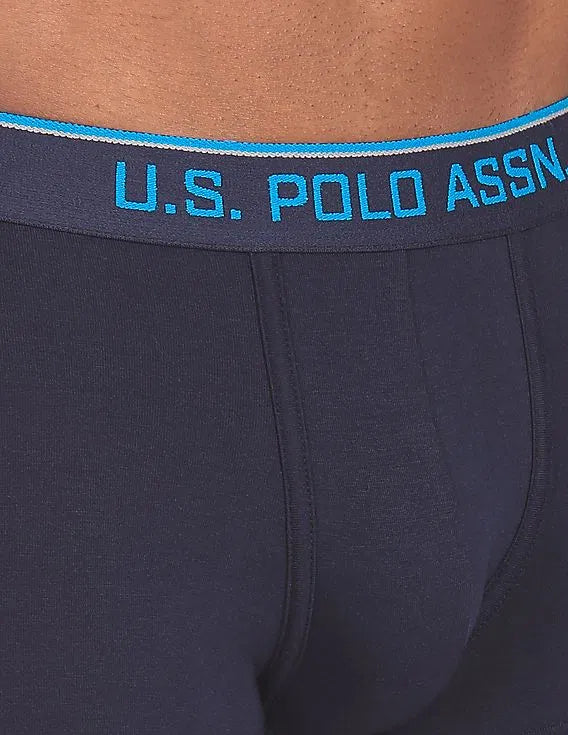 USPA Coolmax Navy Low-Rise Trunk for Men - Pack of 1