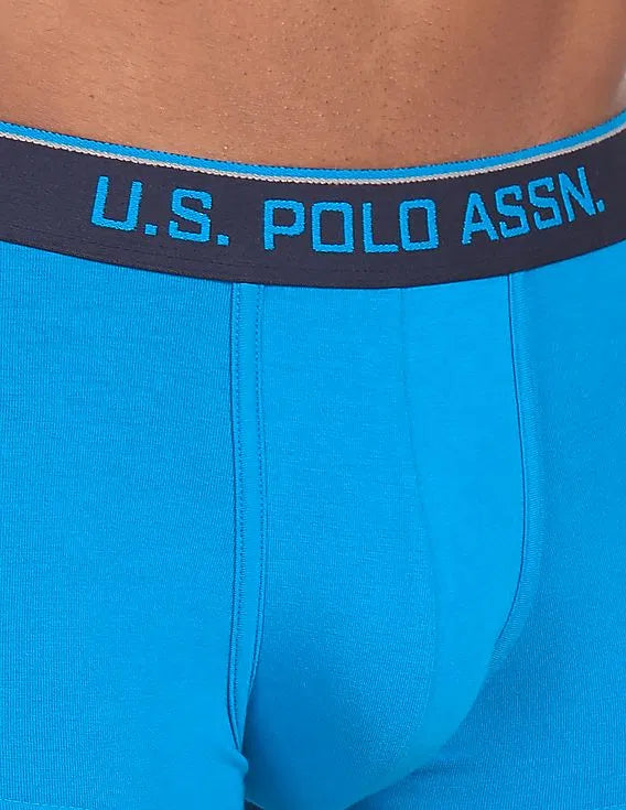 USPA Coolmax Ice Blue Low-Rise Trunk for Men - Pack of 1