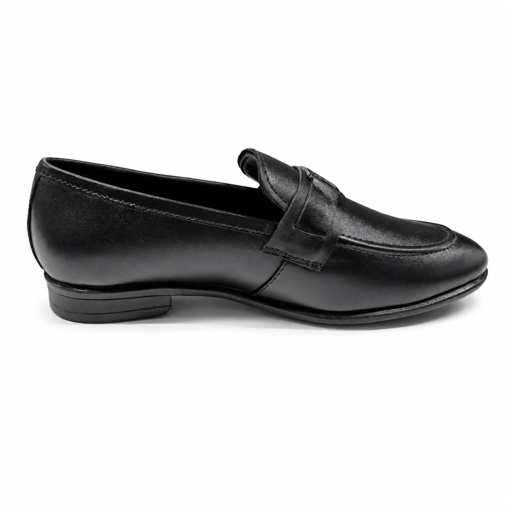 ROSSO BRUNELLO Premium Slip-On Formal Loafers for Men - Black