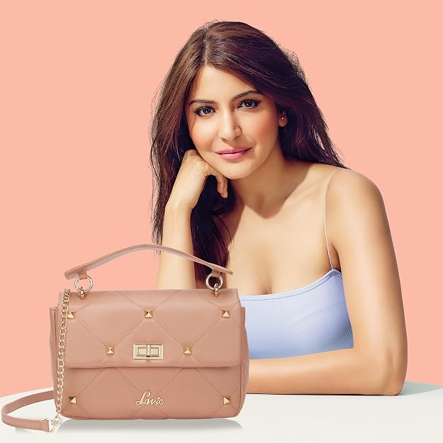 Lavie Rev Flap Women's Dark Pink Satchel Bag | Stylish Handbag