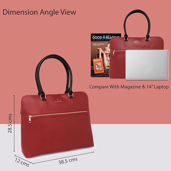 Lavie Lit Module Women's Laptop Satchel Bag Red | Stylish Work Bag