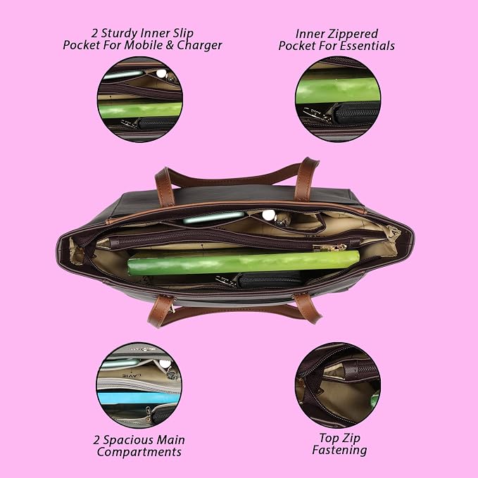 Lavie Hilite Tula Women's Tote Bag Maroon | Stylish Office Handbag