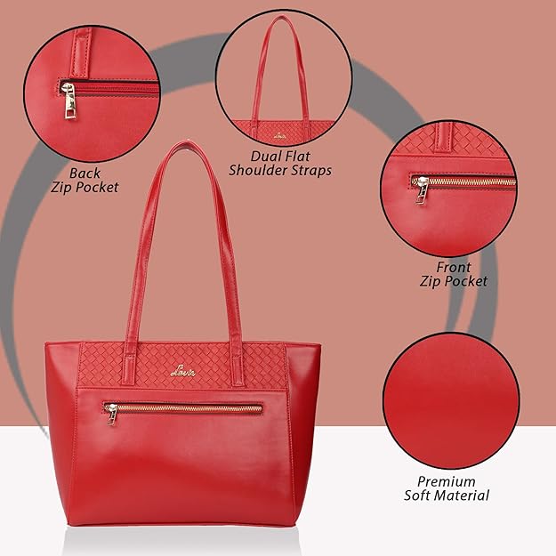 Lavie Bot Ziptula Women's Casual Tote Bag Red | Stylish Handbag