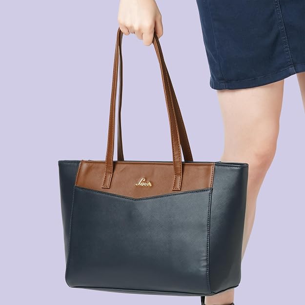 Lavie Women's Tula Tote Bag Navy | Stylish Office Shoulder Handbag
