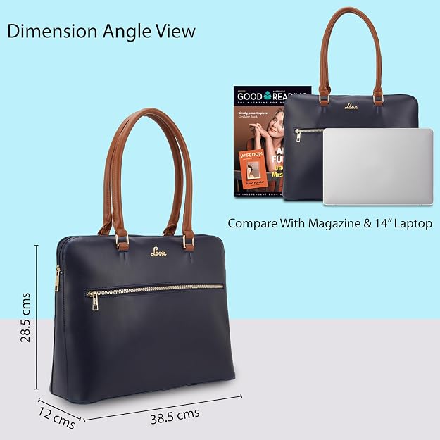 Lavie Hilite Module Women's Laptop Satchel Bag Navy | Work Bag