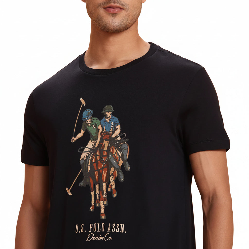 U.S. Polo Assn. Denim Co. Graphic Brand Printed Muscle Fit T-Shirt