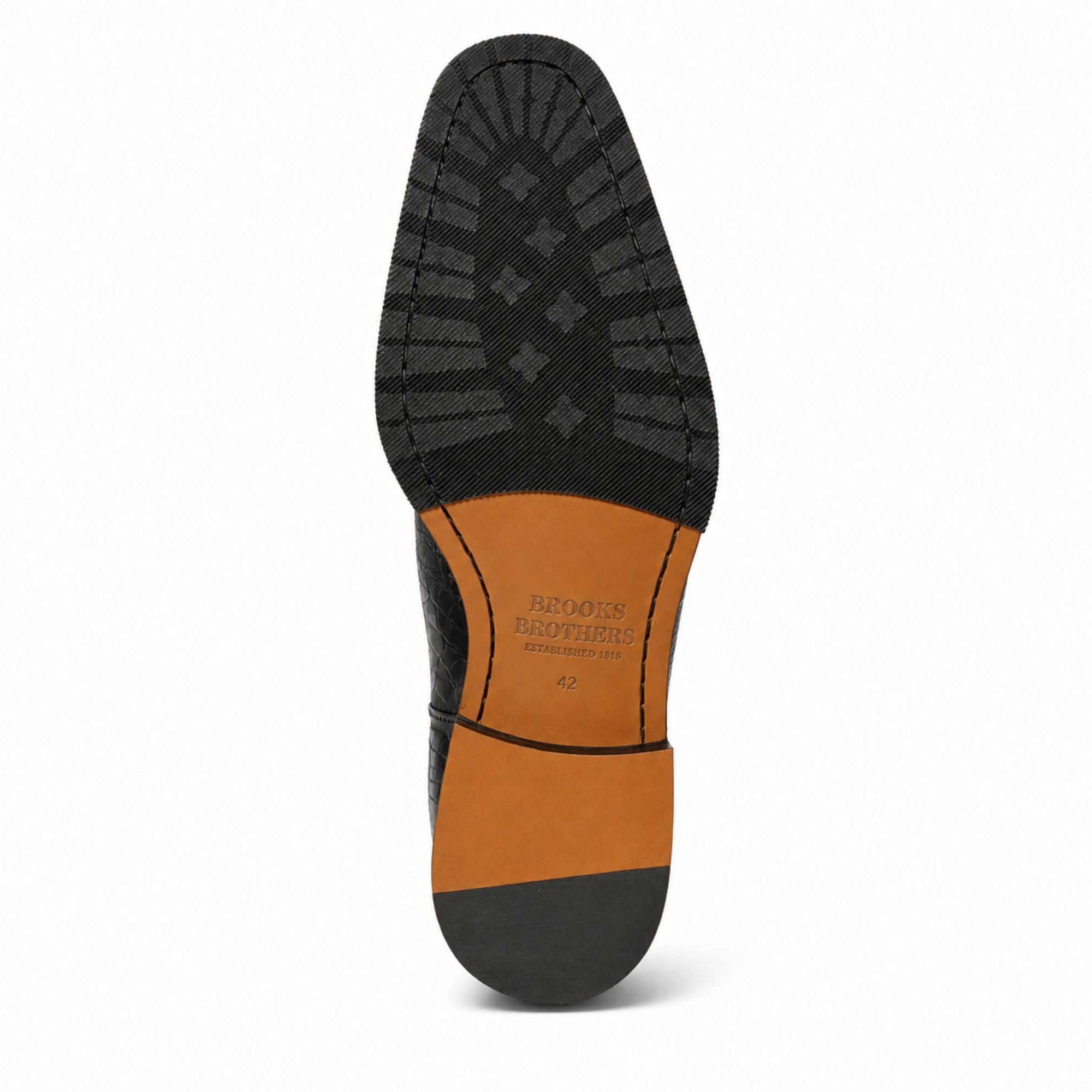 Brooks Brothers Croc Texture Chelsea Boots for Men’s - Black