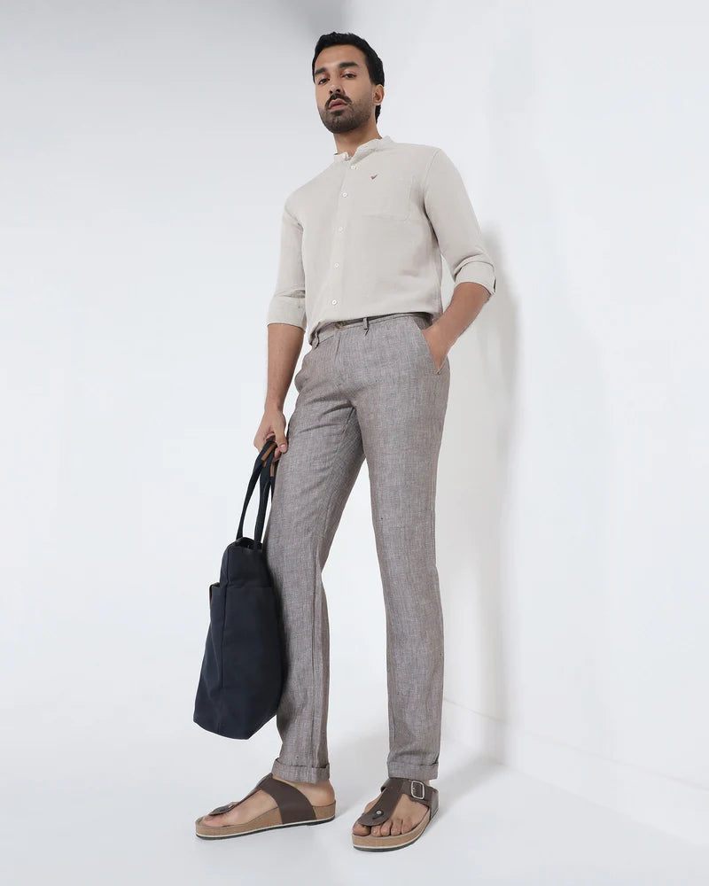 BlackBerry Natural Linen Solid Nature Shirt for Men – Cleo