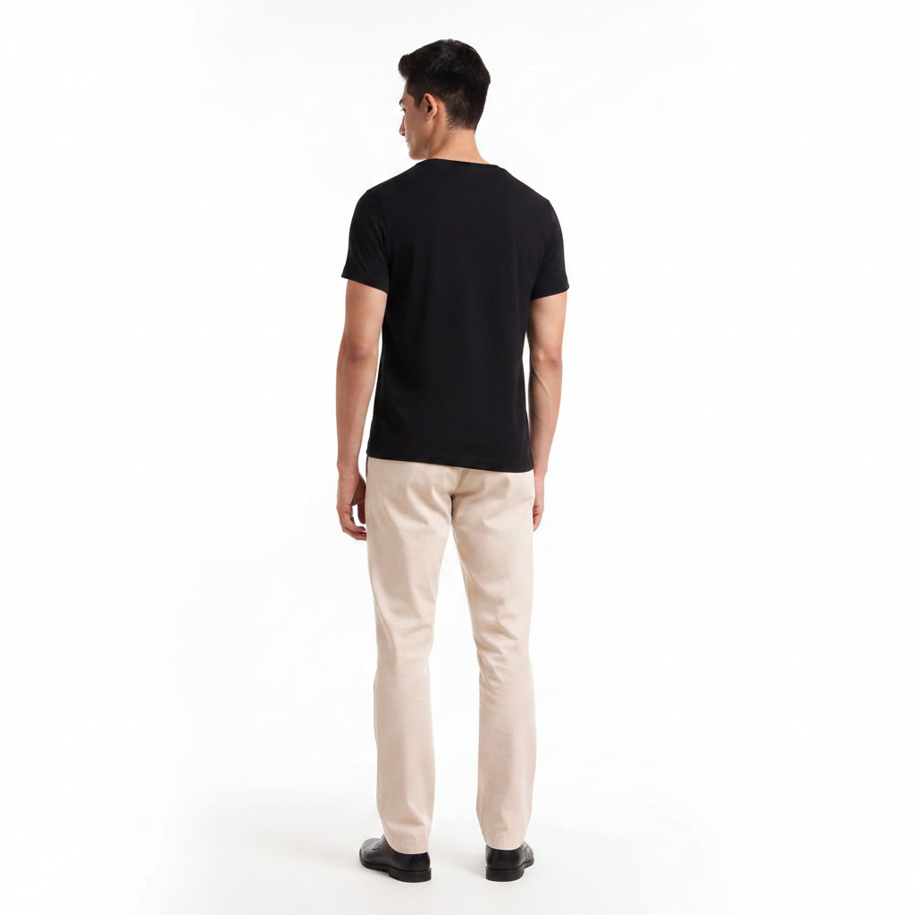 U.S. Polo Assn. Denim Co. Men Printed Round Neck Pure Cotton Black T-Shirt