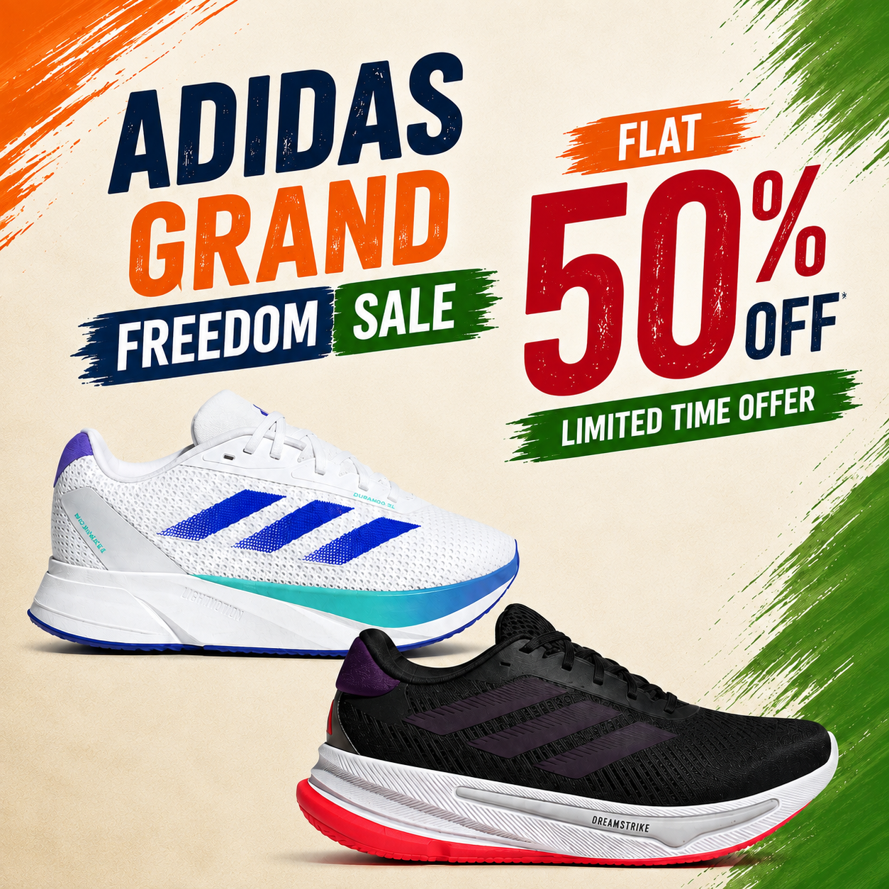 Adidas Shoes 50% OFF – Grand Freedom Sale 2026