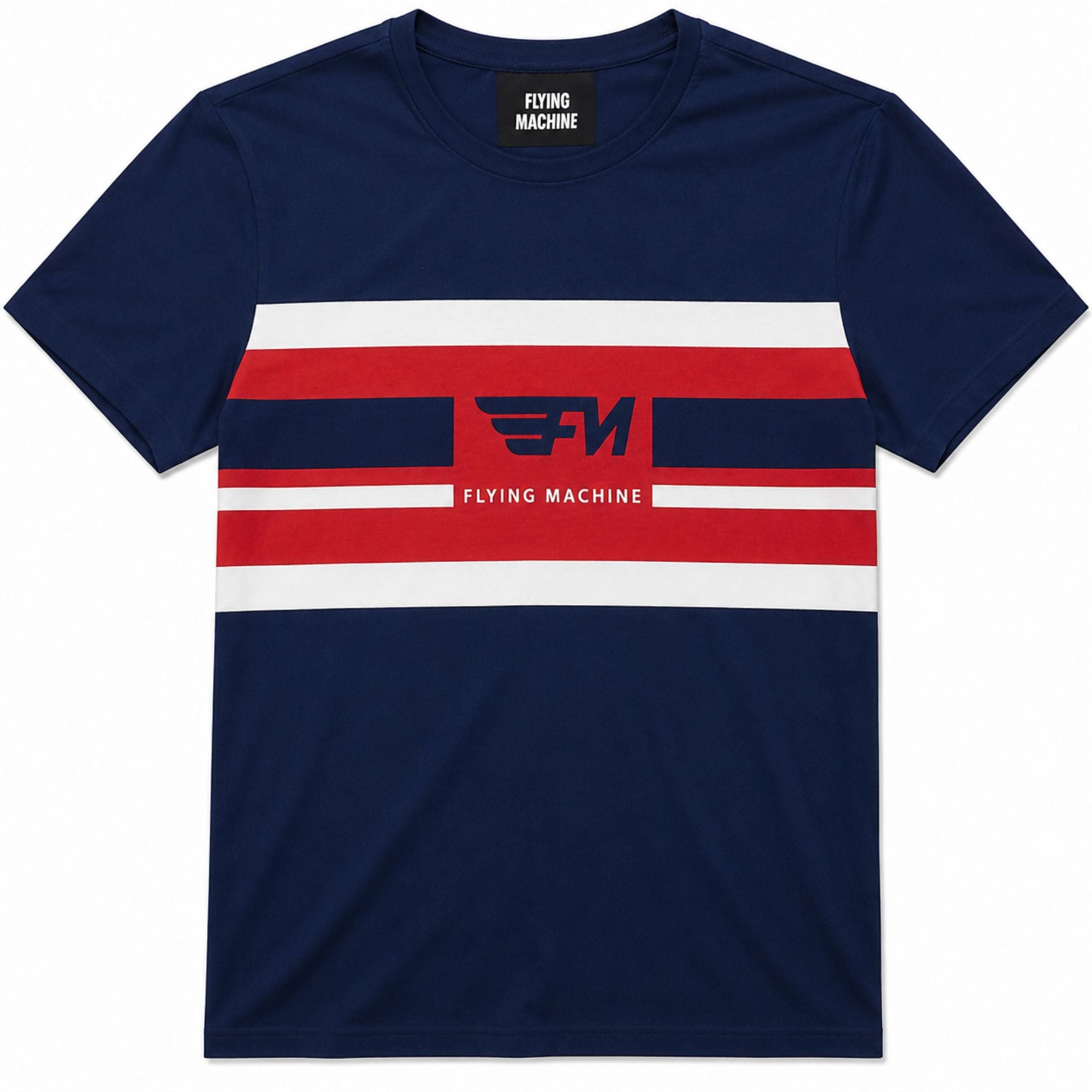 Flying Machine Men's Regular Fit Cotton T-Shirts Combo - Pack of 3