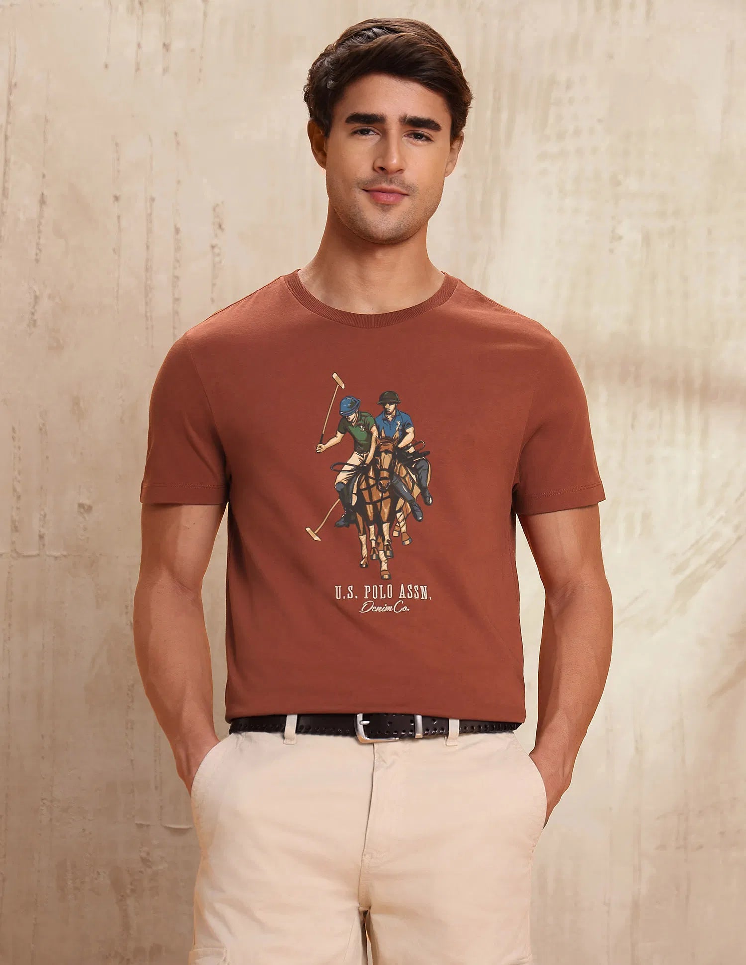U.S. Polo Assn. Denim Co. Graphic Brand Printed Muscle Fit T-Shirt