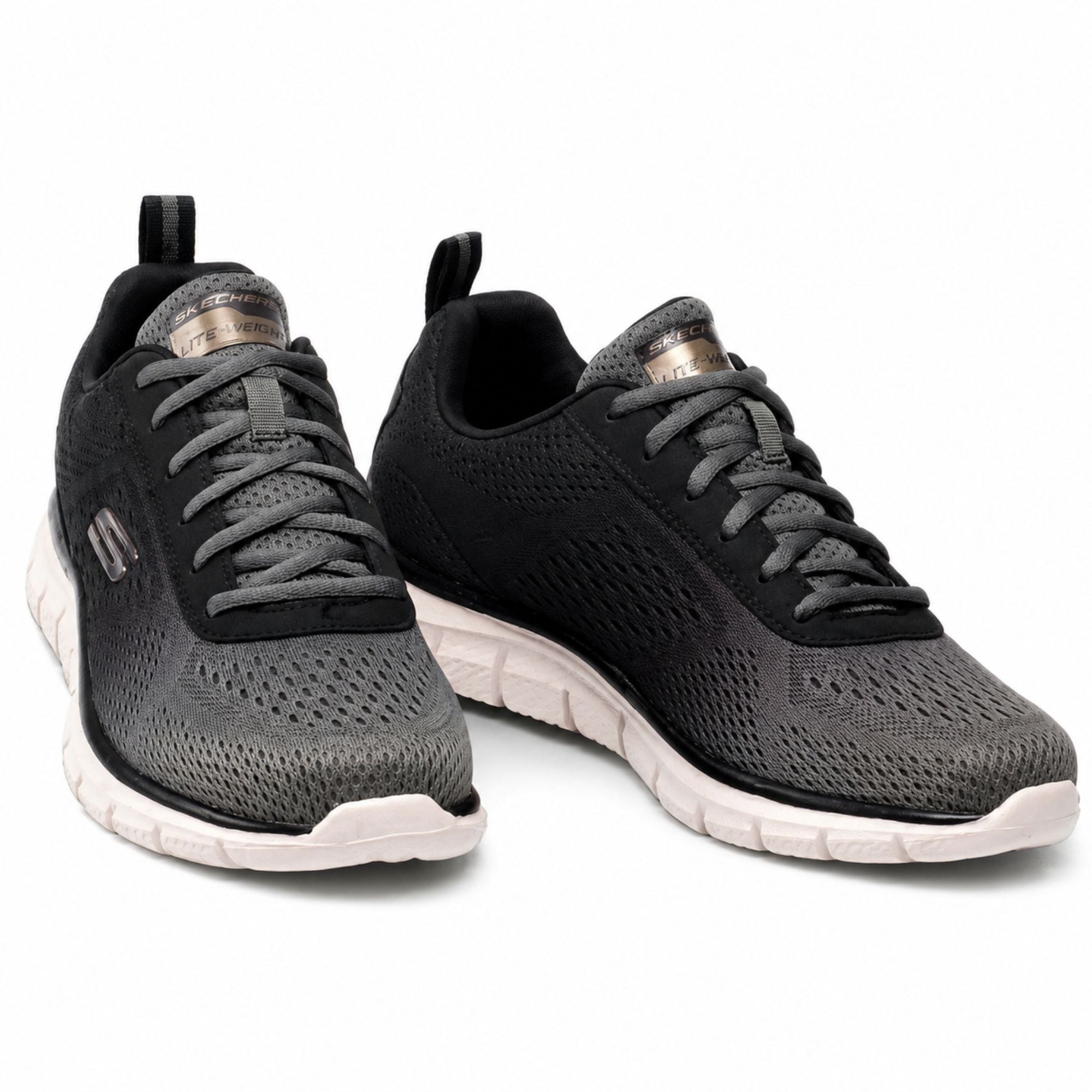 Skechers TRACK-RIPKENT Men’s Casual Sneakers - Black/Grey