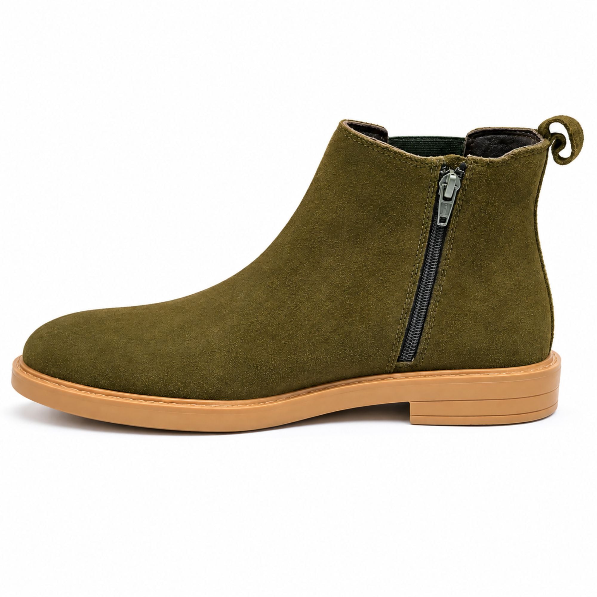 ZARA Maddox Chelsea Boots for Men - Olive