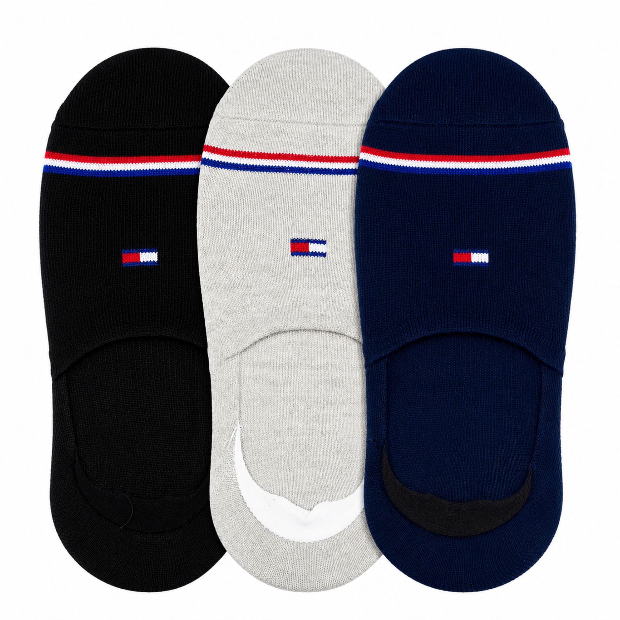 Tommy Hilfiger Logo-Patterned Shoe Liner Socks - Pack of 3