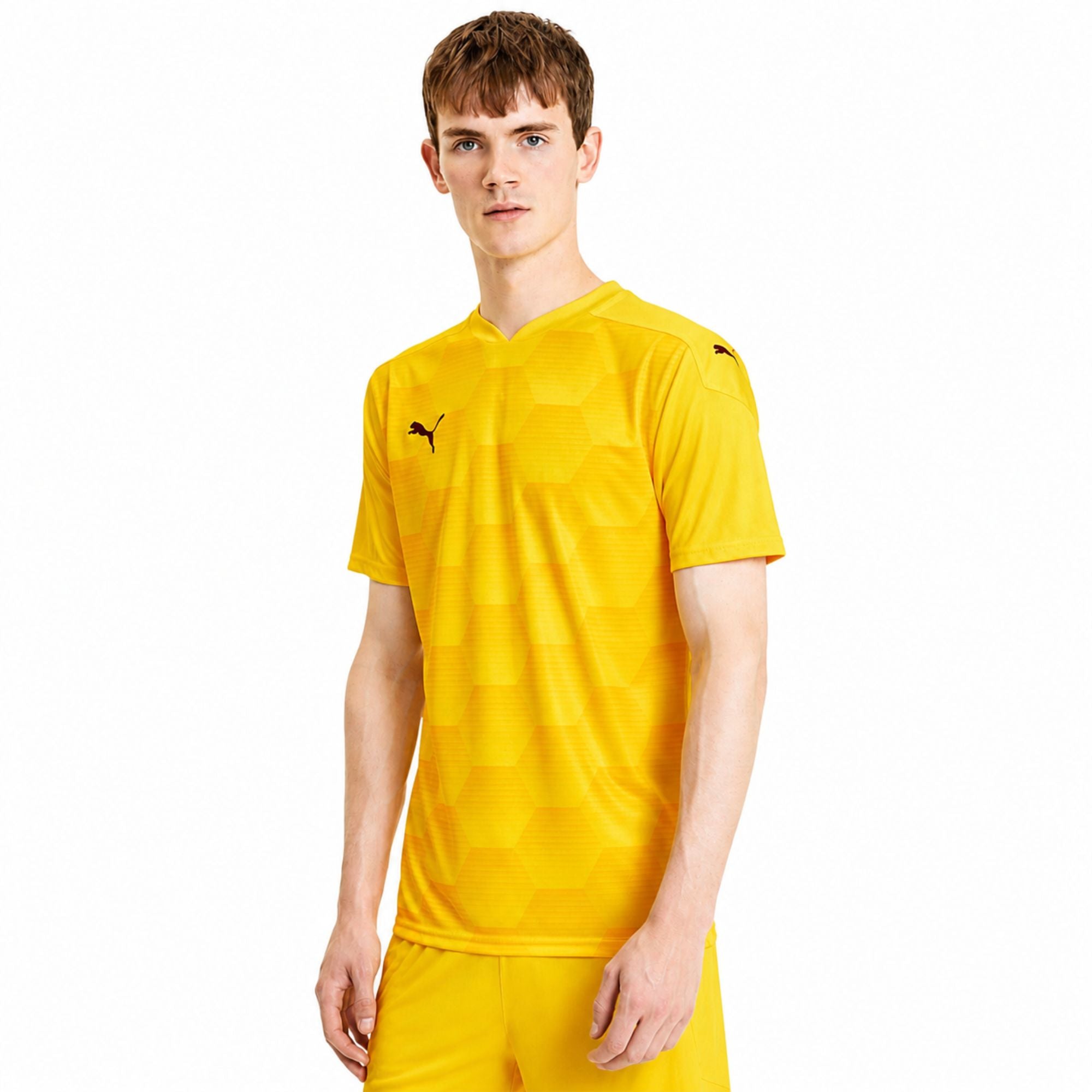 PUMA TeamFinal 21 Graphic Jersey T-Shirt for Men – Yellow