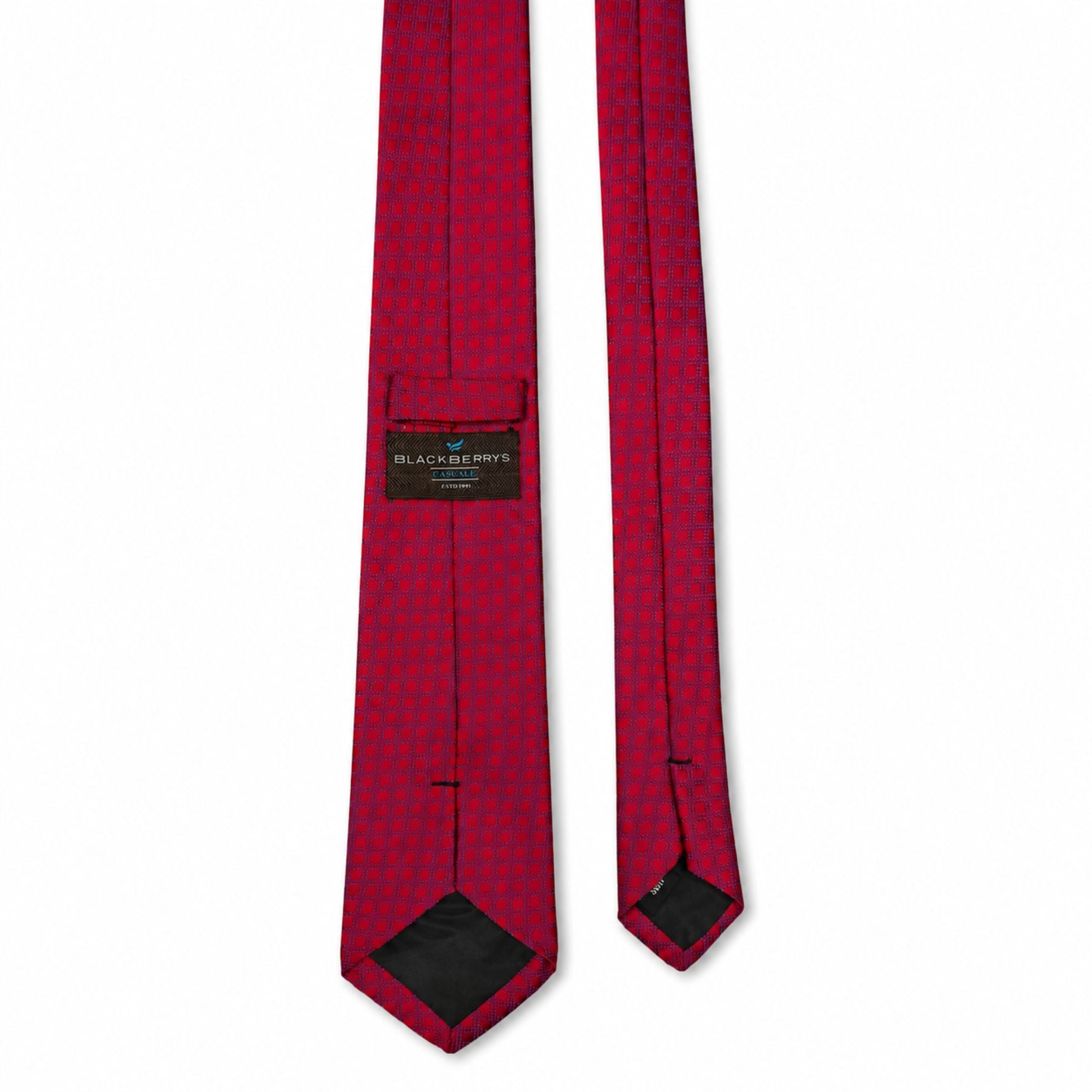 BlackBerry Premium Tie, Pocket Square & Cufflink Combo - Red