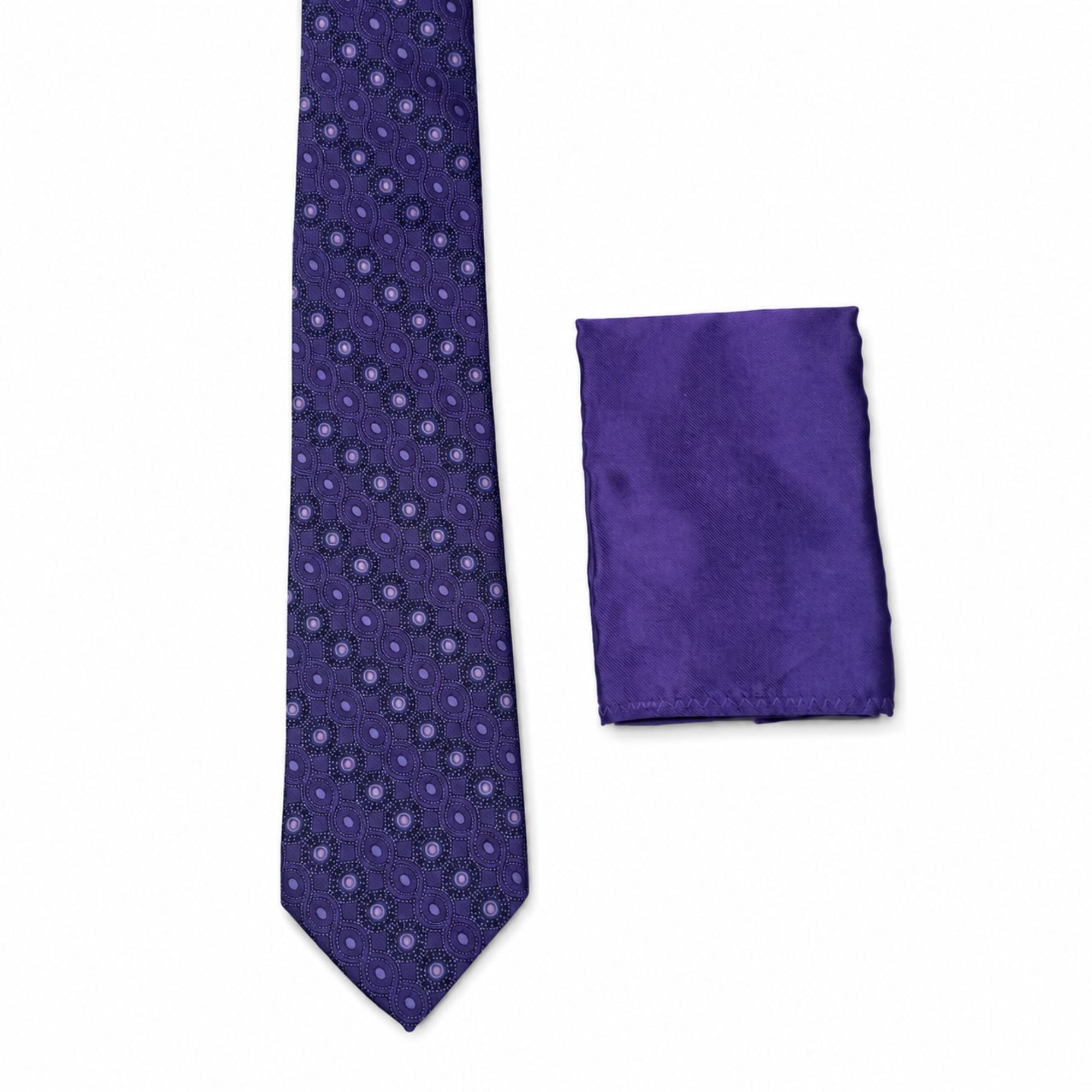 BlackBerry Premium Tie, Pocket Square & Cufflink Combo - Purple