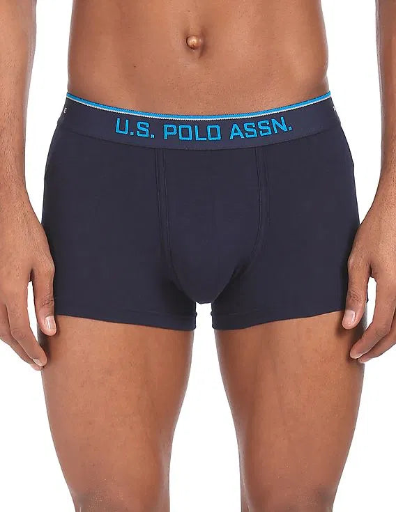 USPA Coolmax Navy Low-Rise Trunk for Men - Pack of 1