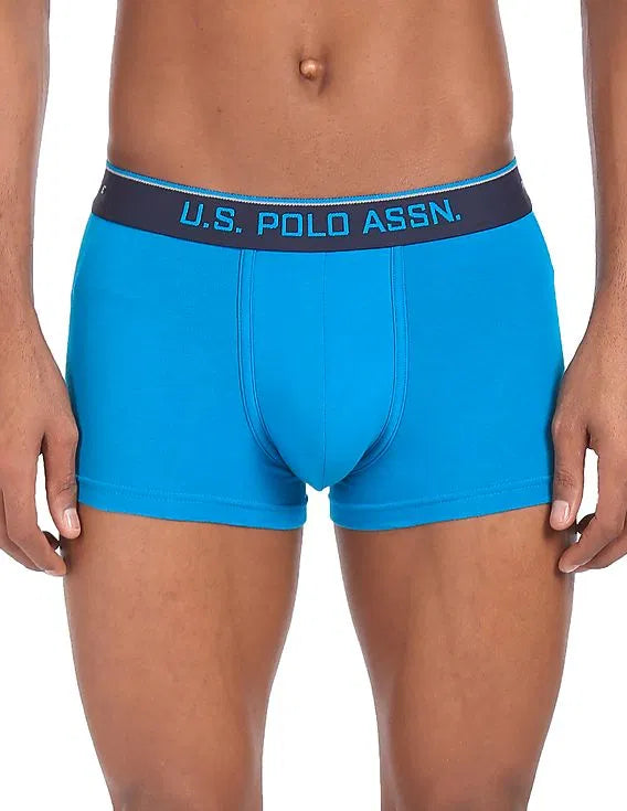 USPA Coolmax Ice Blue Low-Rise Trunk for Men - Pack of 1