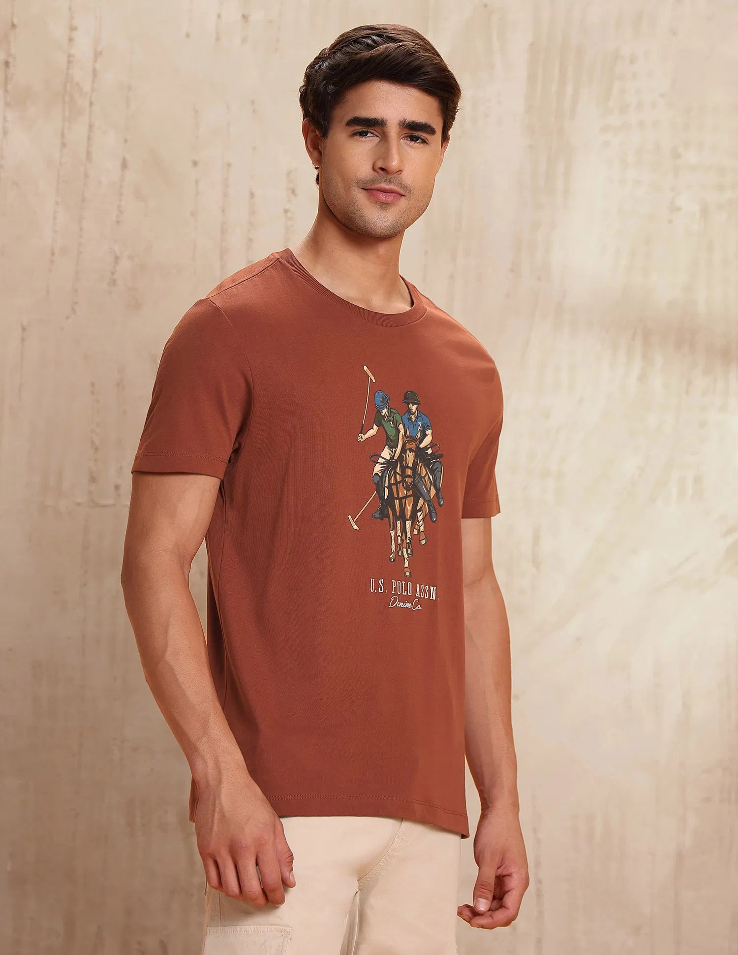 U.S. Polo Assn. Denim Co. Graphic Brand Printed Muscle Fit T-Shirt