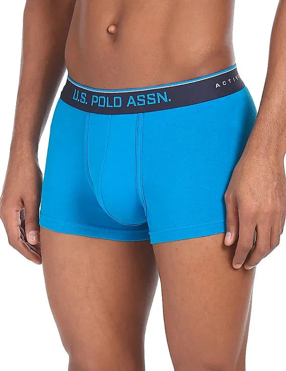 USPA Coolmax Ice Blue Low-Rise Trunk for Men - Pack of 1