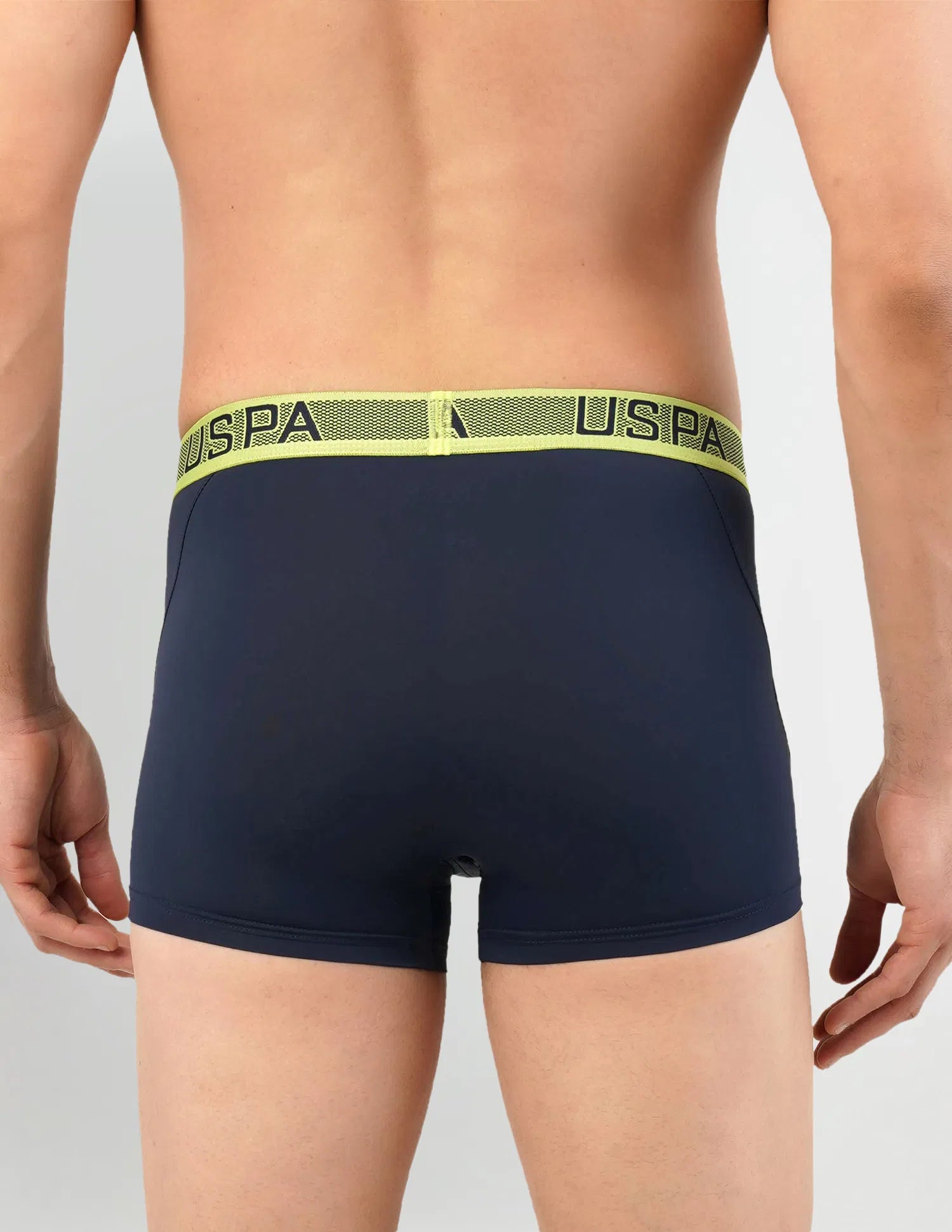 USPA Nylon Spandex Solid Navy Trunks for Men - Pack of 1