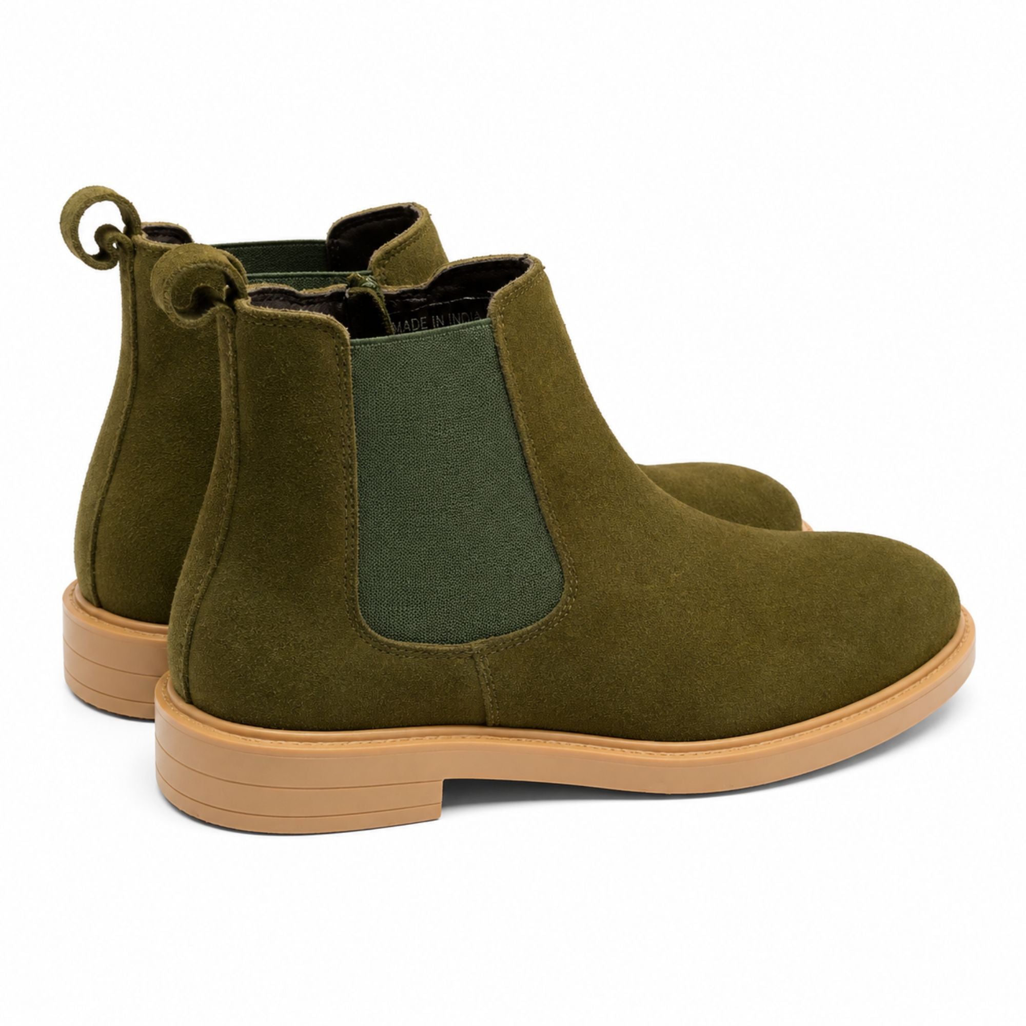 ZARA Maddox Chelsea Boots for Men - Olive