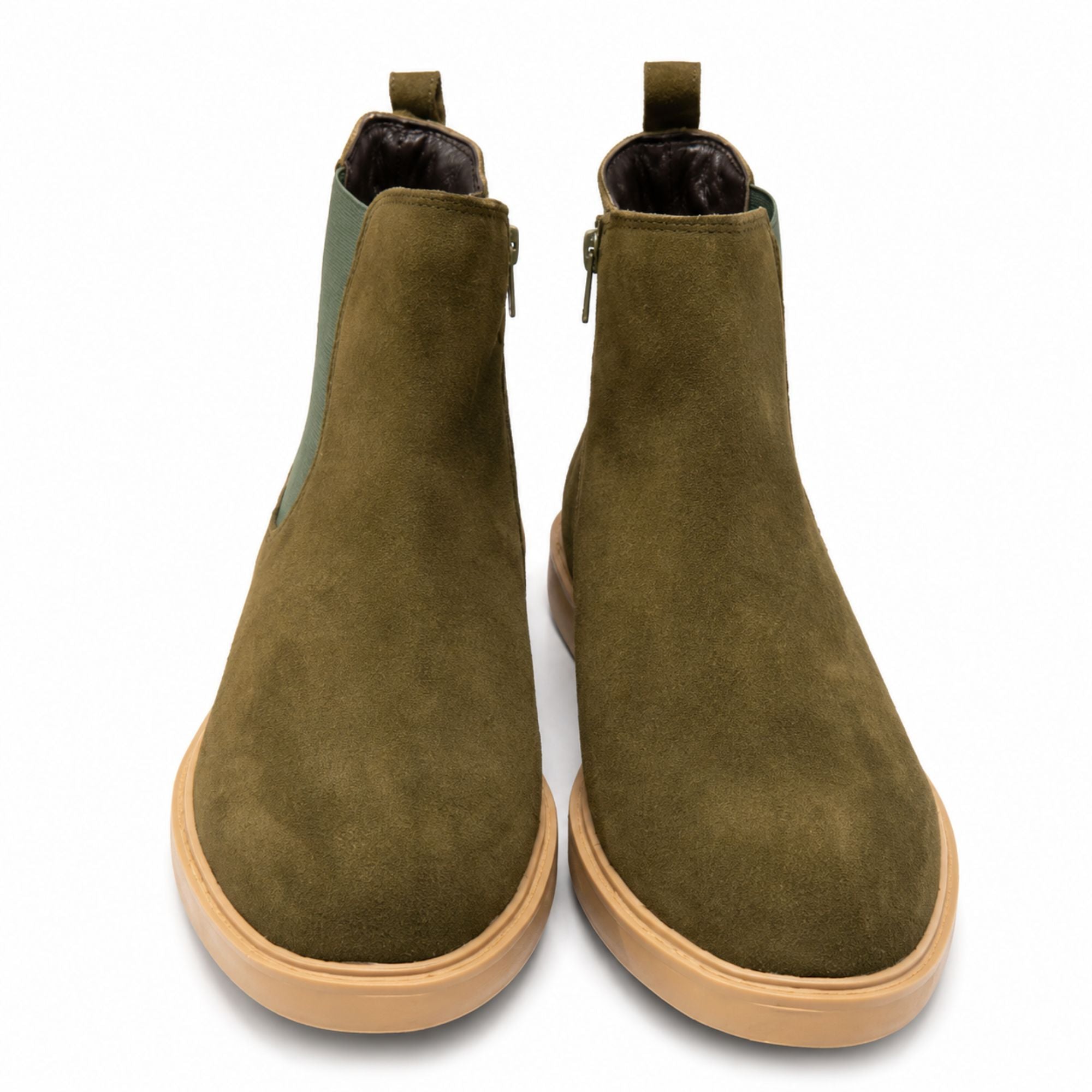 ZARA Maddox Chelsea Boots for Men - Olive