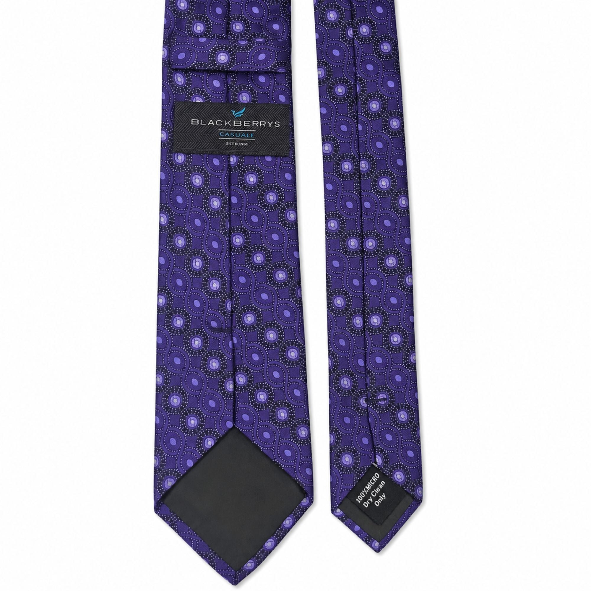 BlackBerry Premium Tie, Pocket Square & Cufflink Combo - Purple