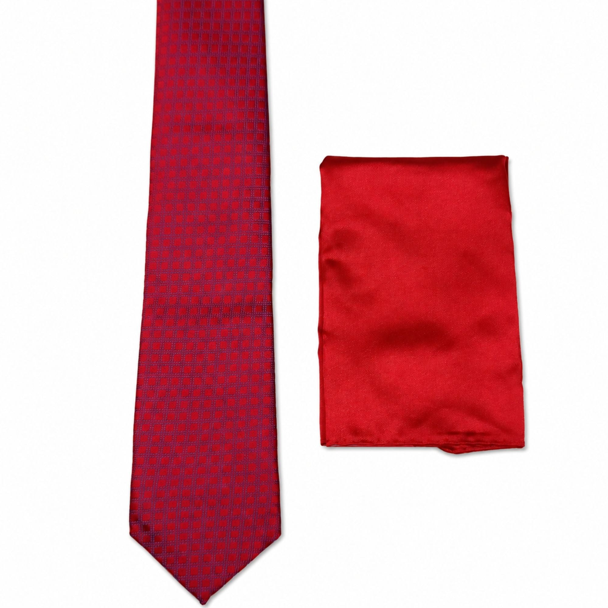 BlackBerry Premium Tie, Pocket Square & Cufflink Combo - Red