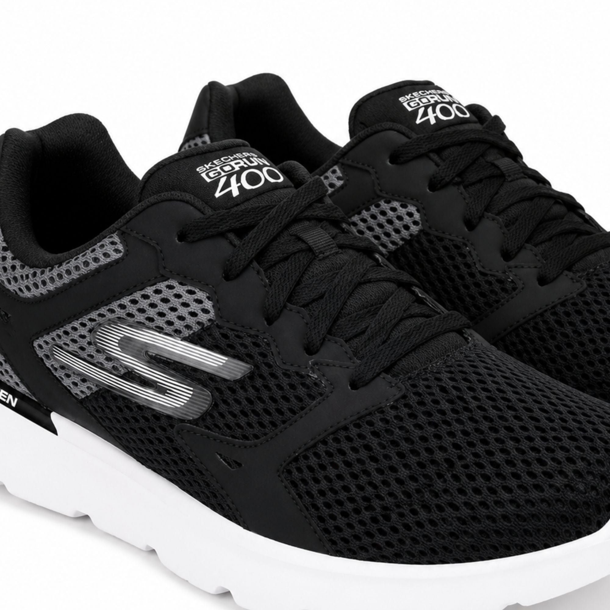 Skechers Go Run 400 Men’s Running Shoes - Black/White