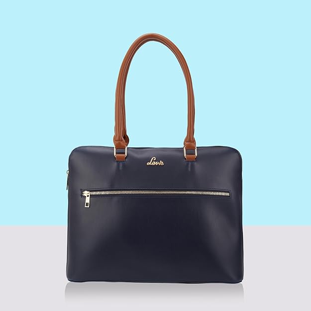 Lavie Hilite Module Women's Laptop Satchel Bag Navy | Work Bag