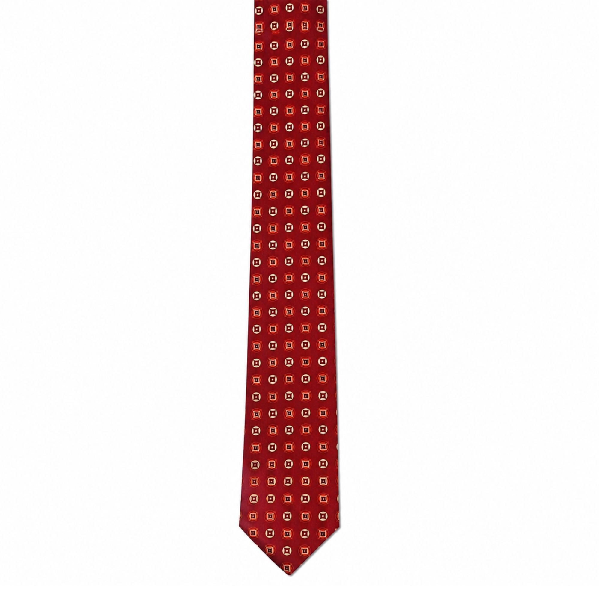 BlackBerry Premium Tie, Pocket Square & Cufflink Combo - Wine Red