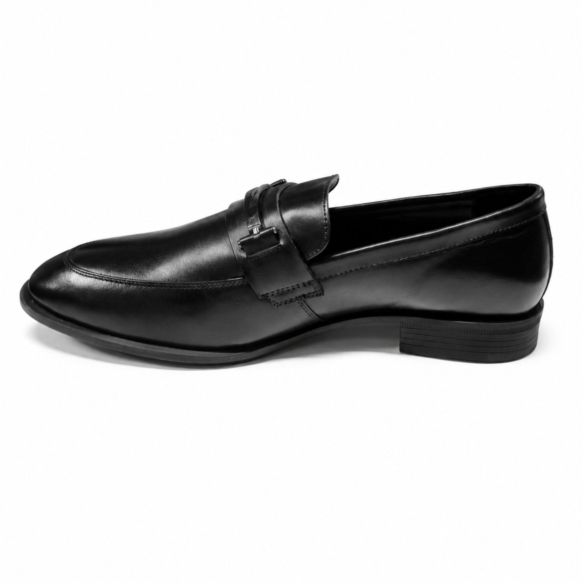Boss Men’s Premium Penny Loafer Leather Shoes - Black