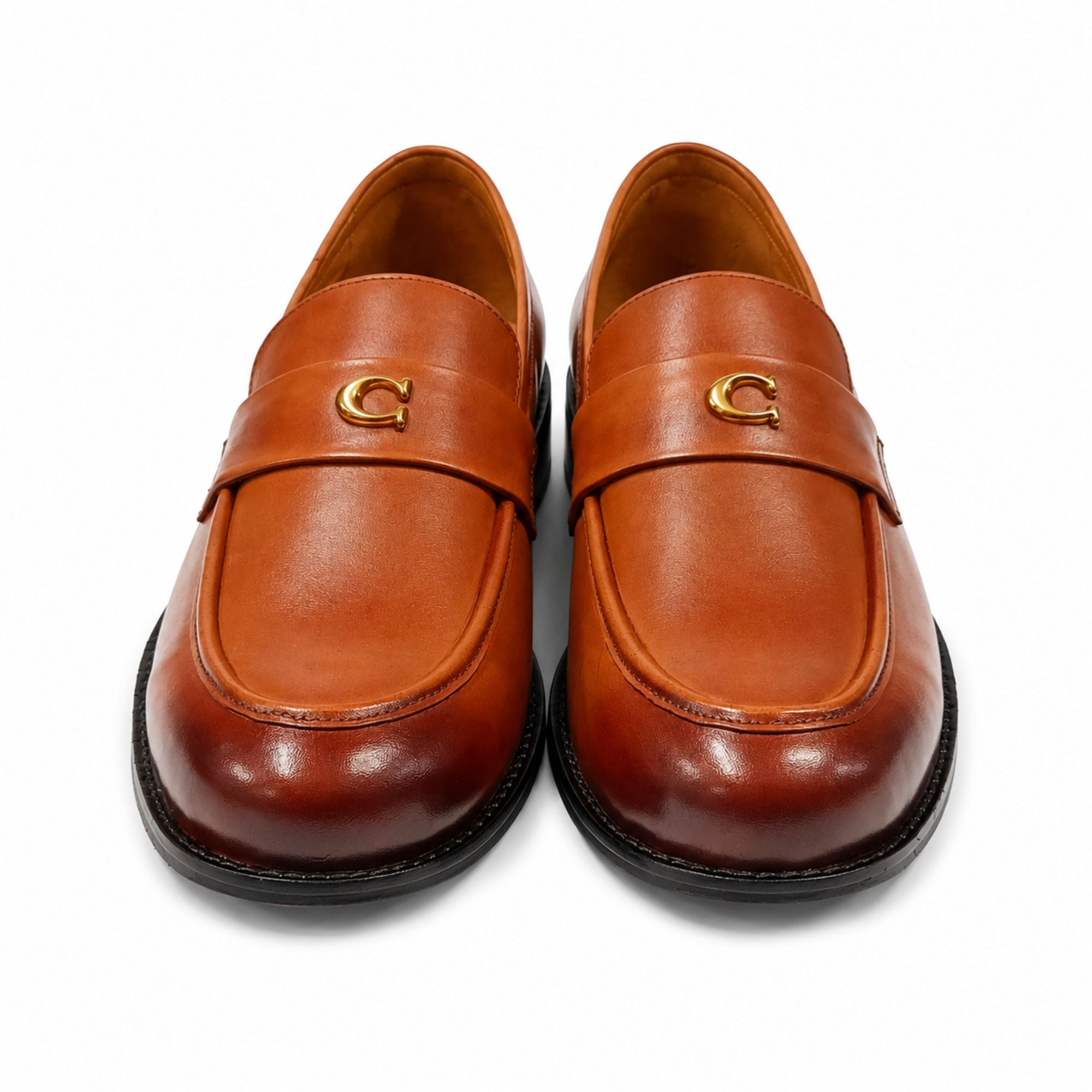 COACH Men’s Premium Leather Loafers - Tan