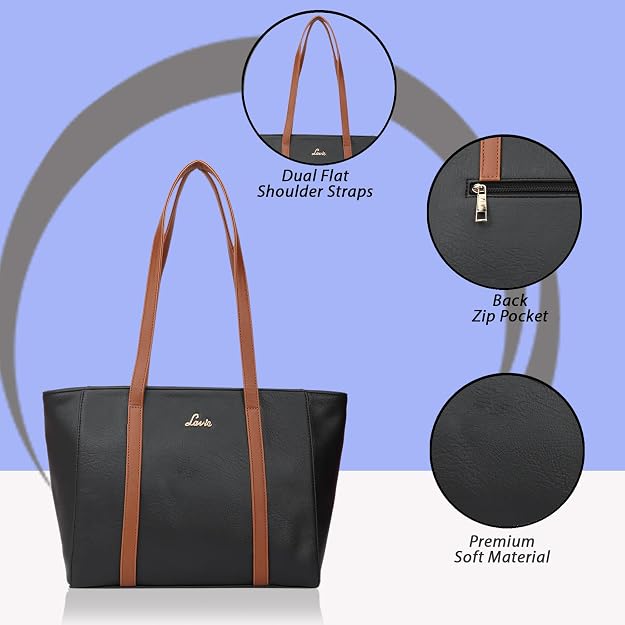 Lavie Hilite Tula Women's Tote Bag Black | Stylish Office Handbag